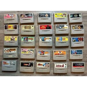 Vintage Japanese Nintendo Super Famicom video game  - HUGE LOT of 25 - US Seller